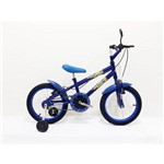 Bicicleta Aro 16 Infantil Masculina com Buzina com Retrovisor Cor Azul