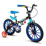 Bicicleta Aro 16 Nathor Tech Boys Preta com Azul
