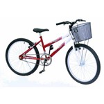 Bicicleta Aro 24 Onix Fem Sem Marcha Convencional Vermelho