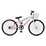 Bicicleta Aro 24 Serena - Master Bike - Rosa com Branco