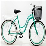 Bicicleta Aro 26 Feminina Retrô Galileus com Rodas Aero Cor Verde Agua