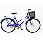 Bicicleta Aro 26 Modelo Paty C/ Cesta Cor Azul