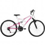 Bicicleta Aro 26 Mormaii Fullsion 18 Marchas, Branca/rosa