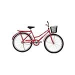 Bicicleta Aro 26 Venus com Pedal com Cestão Vermelha Athor Bike