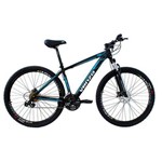 Bicicleta Aro 29er Freio a Disco 24 Velocidades Cambios Shimano Preto Azul - Venzo Falcon