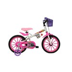 Bicicleta Athor Aro 16 Baby T Feminina Branca com Acessórios
