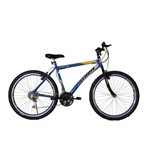 Bicicleta Athor Aro 26 Mtb 18/m Jet Azul C/ Adesivo Amarelo