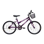 Bicicleta Cairu Aro 20 Mtb Feminino Star Girl - 310154 - Branco com Violeta
