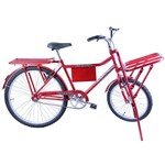 Bicicleta Carga Aro 26 Cor Vermelha