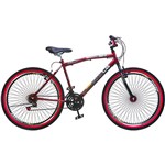 Bicicleta Chevrolet 72 Raias Vermelha Aro 26 Aero 18 Marchas - Colli Bike