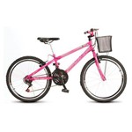 Bicicleta Colli Allegra City Aro 24 Feminina 21 Marchas V-Brake Pink