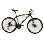 Bicicleta Colli Suspensão Dianteira Aro 26 MTB 21 Marchas Preta e Verde