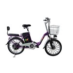 Bicicleta Elétrica Biobike, Quadro em Aço, Modelo URBANA-ROXA
