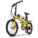 Bicicleta Elétrica Dobrável 250W Two Dogs Pliage Plus Cambio Shimano Amarela