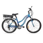 Bicicleta Eletrica E-Town Aro 26 na Cor Azul, com Quadro em Aluminio 21 Velocidades