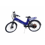 Bicicleta Elétrica Scooter Brasil 850W com Suspensão e Garupa Azul