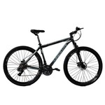 Bicicleta em Alumínio Aro 29ER Freio a Disco 21 Velocidades Câmbios Shimano Preto/Cinza - Absolute N