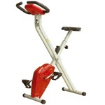 Bicicleta Ergométrica Dobrável X-Bike Vermelho/Branco C/ Painel- Konnen Fitness
