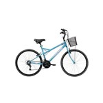 Bicicleta Feminina Caloi Ventura 21 Marchas Aro 26 Azul