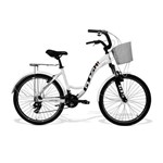 Bicicleta Feminina Gts M1 Walk Urbano Aro 26 Câmbio Shimano 21 Marchas Freio V-brake - Branco