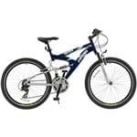 Bicicleta Fischer Vector Full Suspension Aro 26 Shimano TX 21 Velocidades - Azul