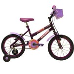 Bicicleta Infantil Aro 16 com Cestinha Fadinha Roxa - Cairu