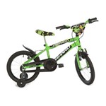 Bicicleta Infantil Aro 16 Rharu Tech R10 Verde com Preto