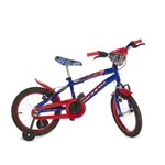 Bicicleta Infantil Aro 16 Rharu Tech Spy Azul com Vermelho