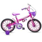 Bicicleta Infantil Aro 16 Top Girls Nathor Rosa