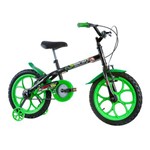 Bicicleta Infantil Masculina Dino Aro 16 Preto/Verde - Track Bikes
