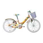 Bicicleta Infantil My Bike New Aro 20 com Cestinha para 6-8 Anos Laranja