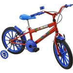 Bicicleta Infantil Polikids Aro 16 V-brake Aço Carbono Vermelha Polimet