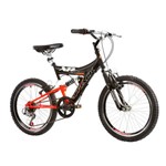 Bicicleta Juvenil Track Bikes Aro 20 Xr20 Full Dupla Suspensão - Preto/Laranja