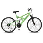 Bicicleta Kyklos Aro 26 Caballu 7.2 Alumínio Natural 21V Verde