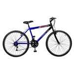 Bicicleta Max Power 18 Marchas Aro 26 Azul e Preta Master Bike