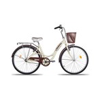 Bicicleta Mobele Mimi Aro 26 Bege com Cesta