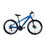 Bicicleta MTB Freeride Aro 26 Freio a Disco 21 Velocidades Câmbios Shimano AzulFosco-GiosFRXFreeride