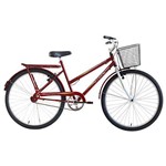 Bicicleta Petit Z Aro 26 Feminina com Cesta Stone Bikes - Vermelho
