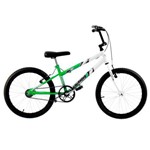 Bicicleta Rebaixada Ultra Bikes Bicolor Aro 20 Verde Kw e Branca