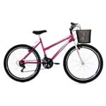 Bicicleta Stone Gt, Stone Bike, 21 Velocidades, Aro 26, com Cestão, Pink