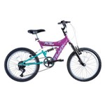 Bicicleta Track Bikes Xr 20 Full Infantil - Aro 20 Azul/Rosa