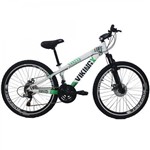Bicicleta Tuff25 Freeride Aro 26 Freio a Disco 21 Velocidades Câmbios Shimano Branco/verde - Vikingx