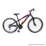 Bicicleta Viking Freeride Aro 26 Freio V-break Velocidades Câmbios Shimano Roxa/laranja -