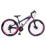 Bicicleta Vikingx Tuff X25 Shimano Disco Preta/Rosa Vmaxx