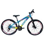 Bike 26 Freeride Vikingx 21v Rapid Import-shimano Azul/amarelo
