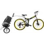 Bike Trailer em Alumínio P/ Bicicleta com Mochila para Compras - Bicicleta Motorizada - Bicimoto
