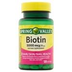 Biotina 5000 Mcg - Spring Valley - 120 Softgels