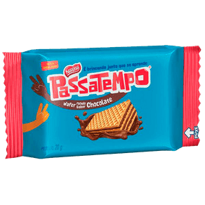 Biscoito Passatempo Wafer Recheado Chocolate 20g