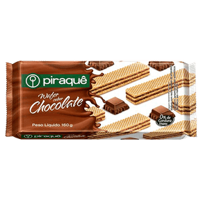 Biscoito Piraquê Wafer Recheado Chocolate 160g