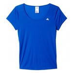 Bizz Store - Camiseta Feminina Adidas ESS LW Azul Manga Curta